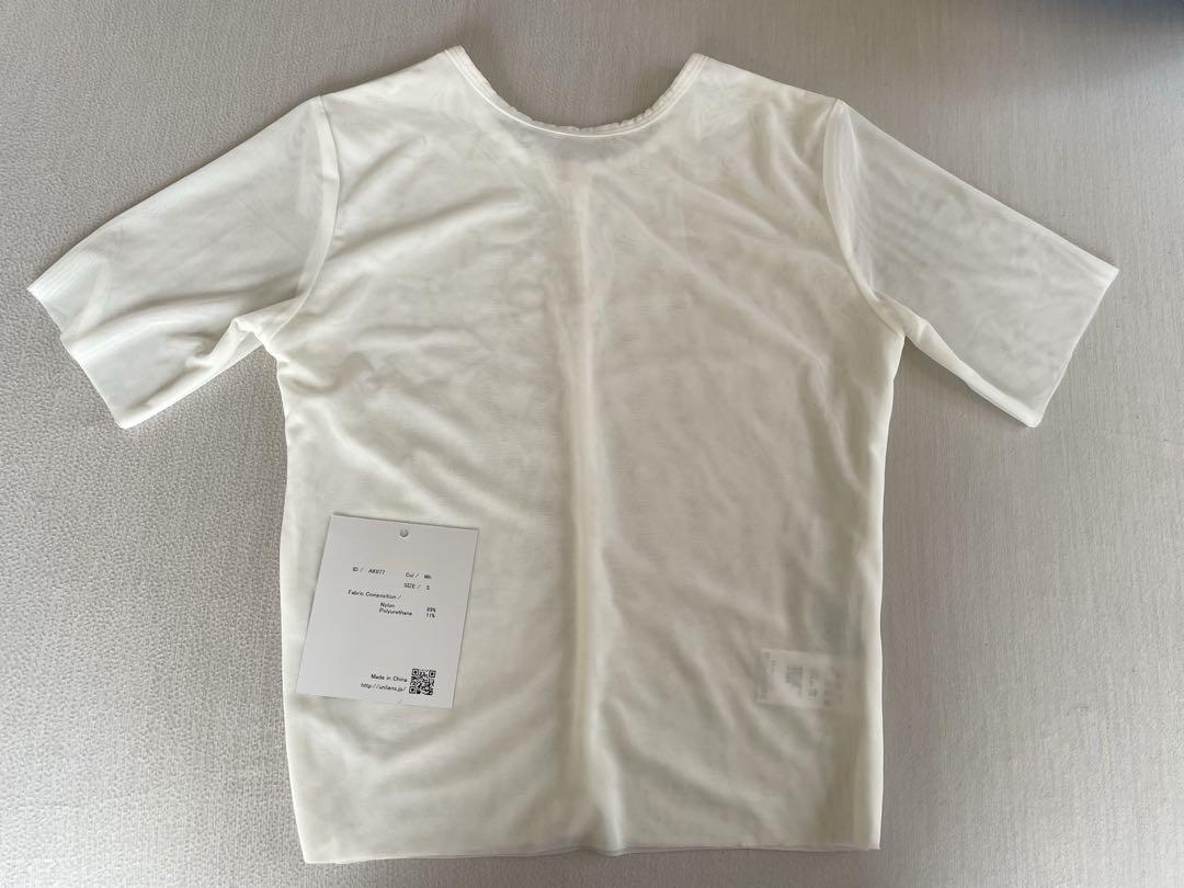 【新品未使用タグ付】Sheer Sleeve Tee Sサイズ