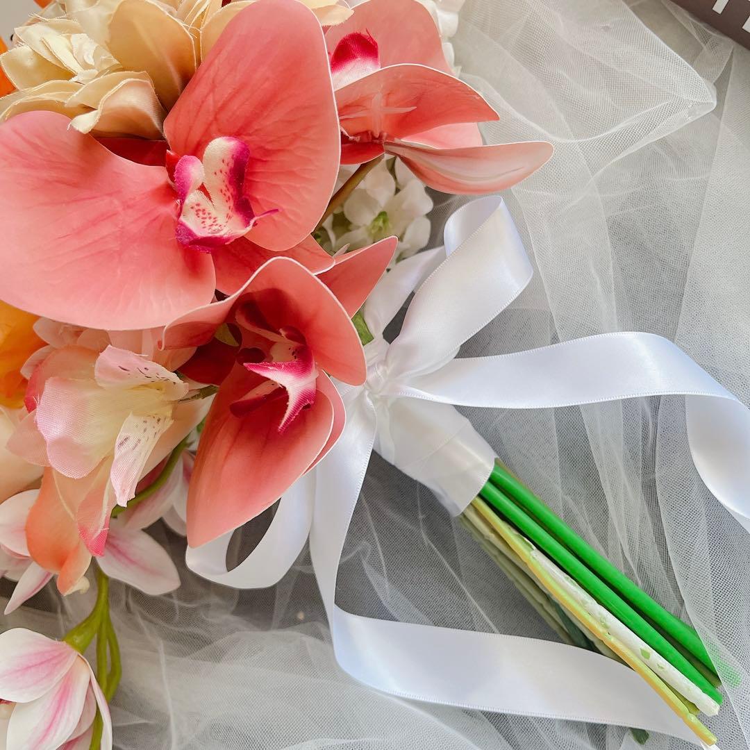 クラッチブーケ 結婚式 ウエディングブーケ アーティフィシャルフラワーブーケ