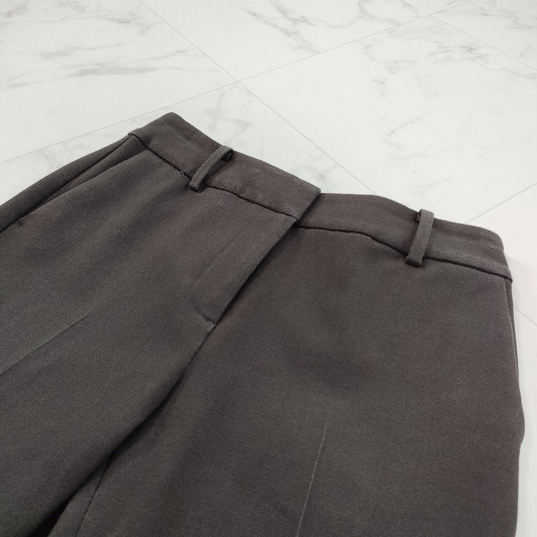 PLST　ノーカラー スーツ セットアップ　ブラウン S / XS