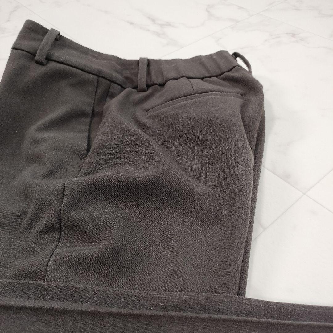 PLST　ノーカラー スーツ セットアップ　ブラウン S / XS