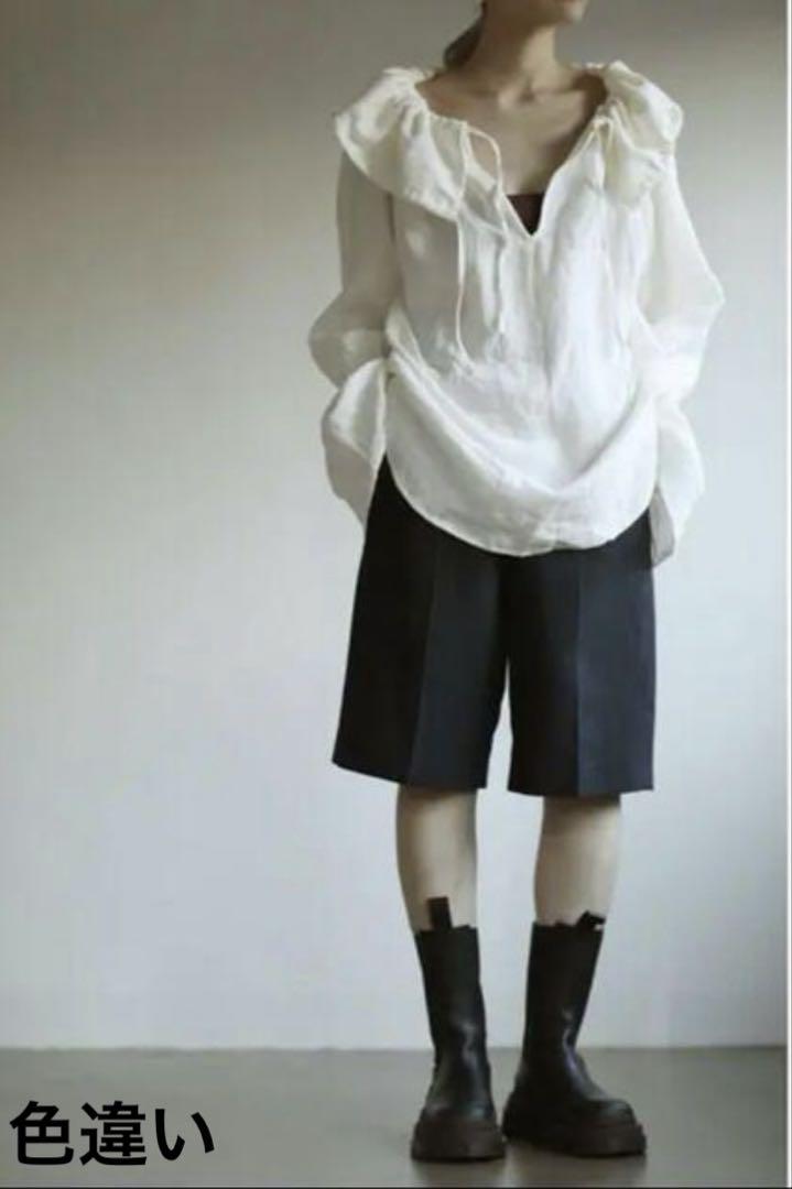 半額 50％OFFの通販 Linen suzie little Gather Blouse Collar トップス