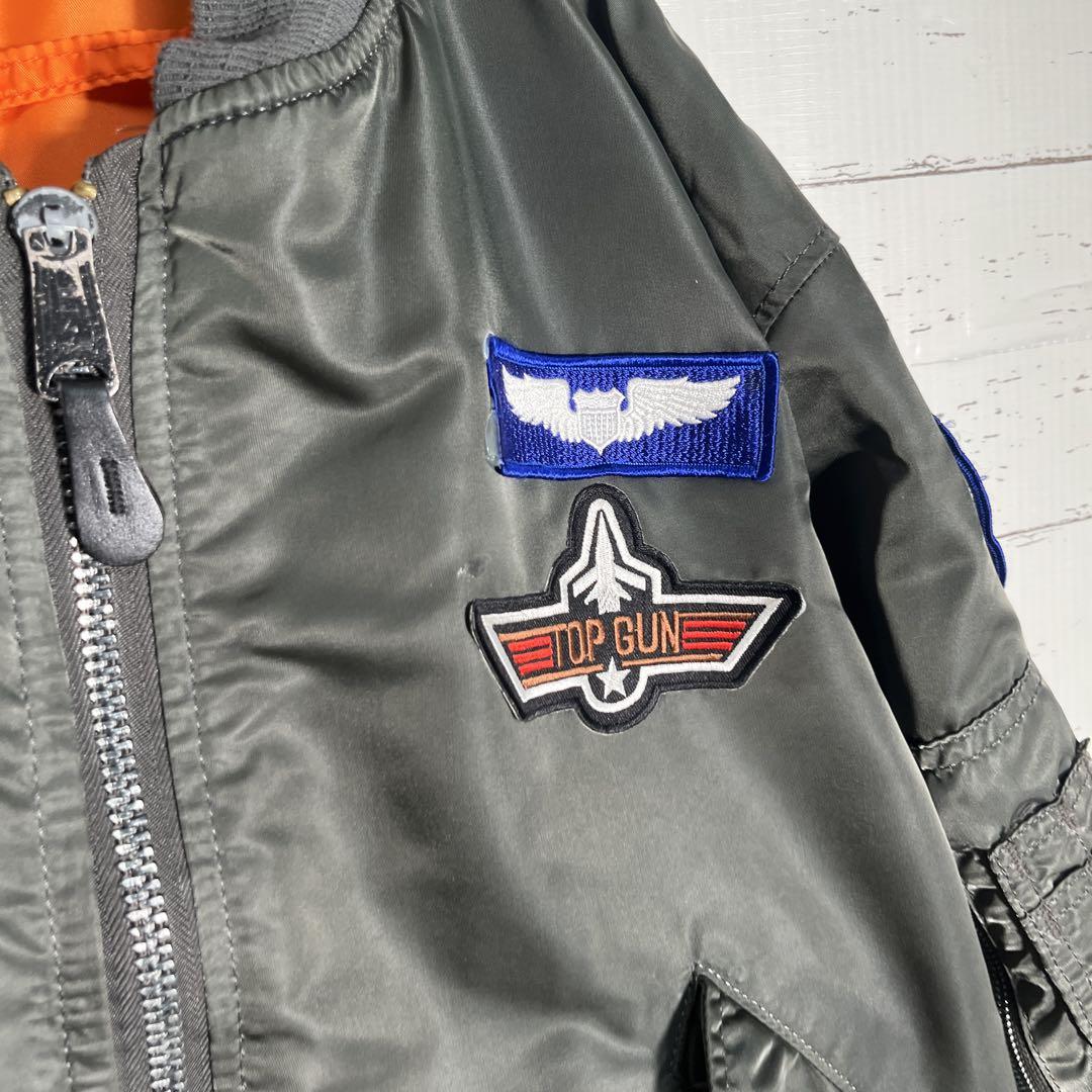 アルファインダストリーズ MA-1 トップガン カーキ Mサイズ USA製