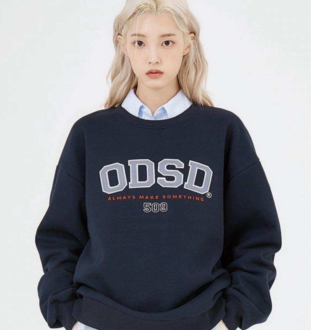 ODSD ネイビー ロゴスウェット フリーサイズ