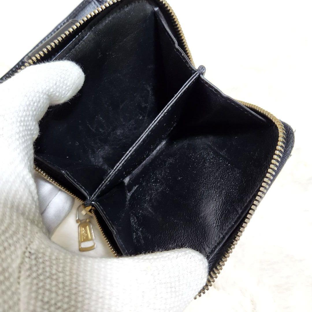 ✨美品 付属品完備✨サンローラン 二つ折り レザー ブラック