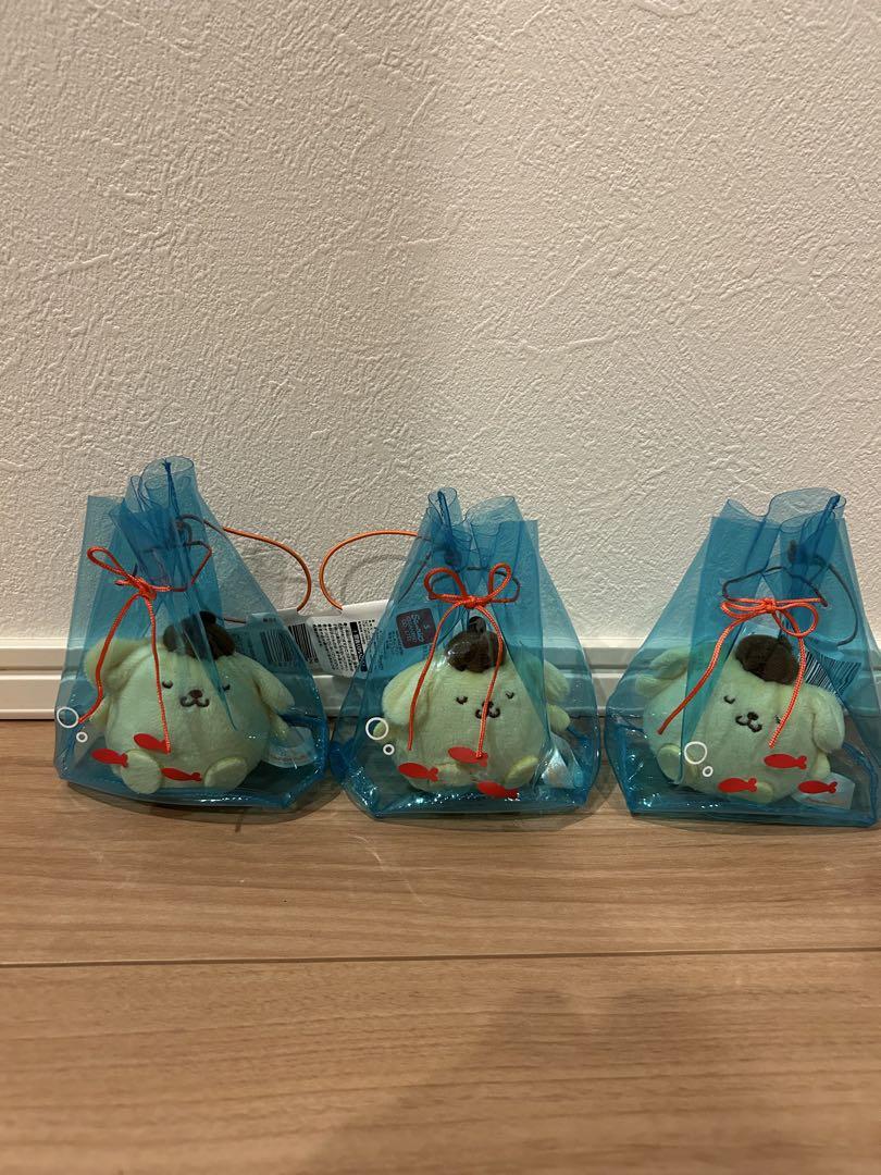 匿名配送　3点セット　ポムポムプリン 屋台　マスコット　金魚　金魚すくい ① 匿名発送】ポムポムプリン 屋台マスコット 金魚すくい 3点セット