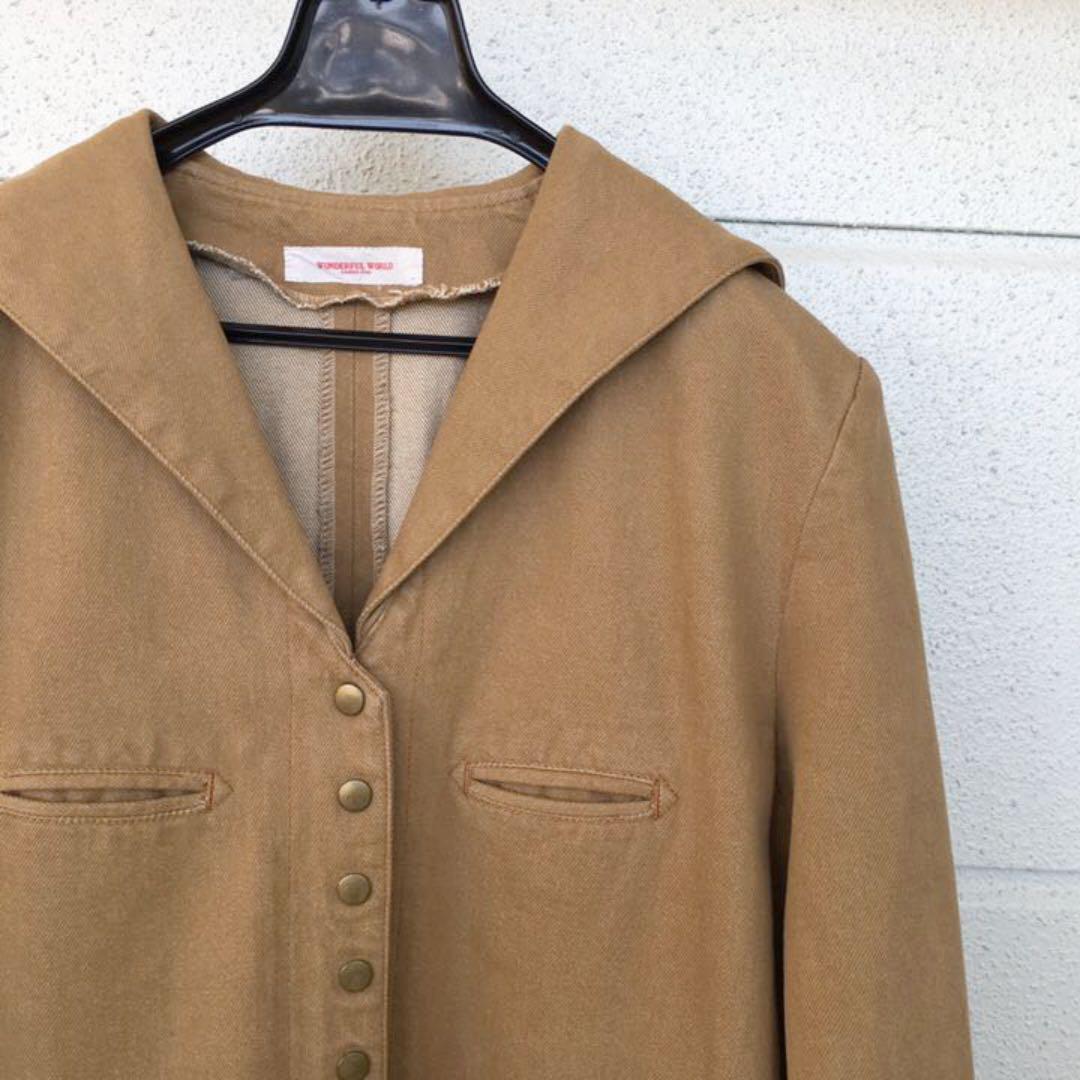 ワンダフルワールド デニム マキシ丈 ロングコート WwdIM-m83479358302 カネコイサオ 洗える カラー 高評価在庫