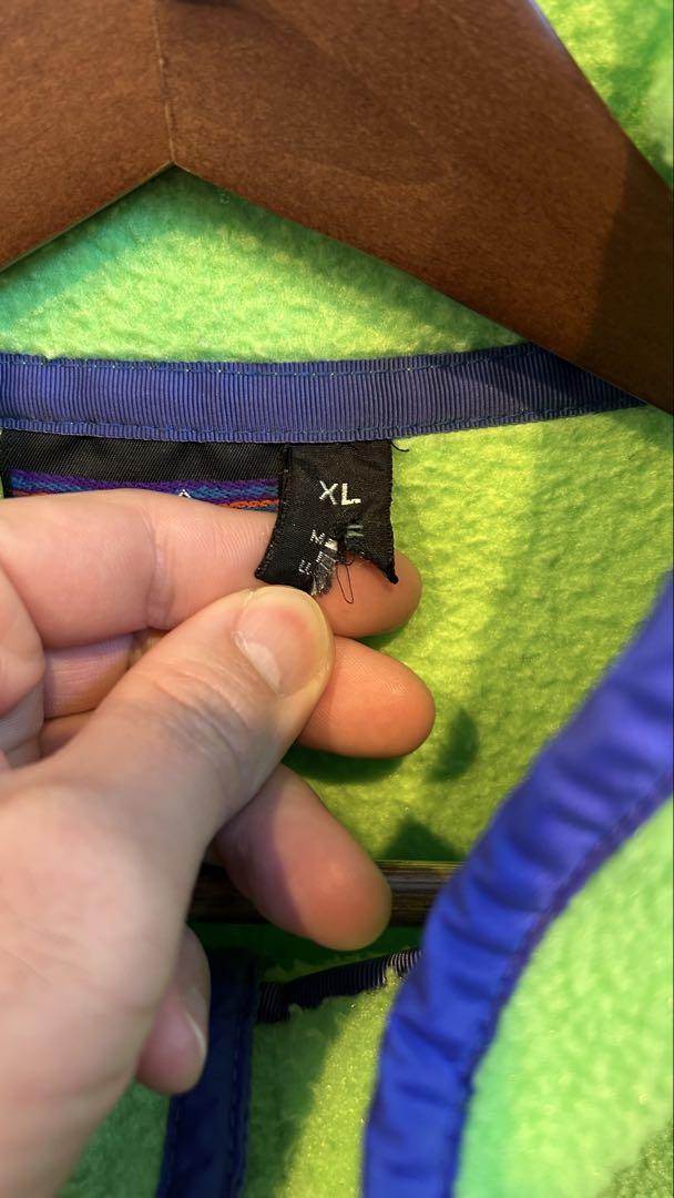 希少Patagonia 蛍光グリーン スナップT XL パタゴニア　ダスパーカー