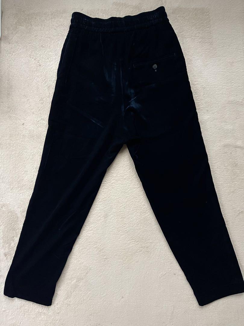 【美品】　ETHOSENS エトセンス　ベロアパンツ　ネイビー