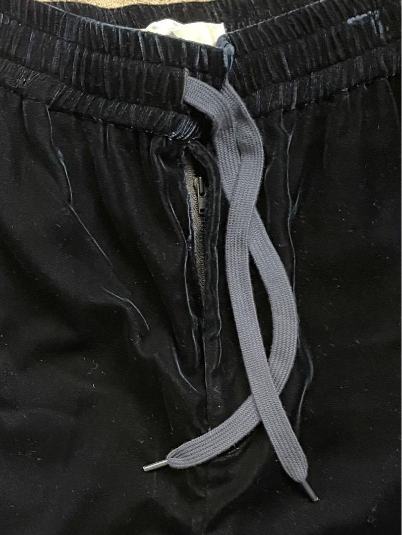 【美品】　ETHOSENS エトセンス　ベロアパンツ　ネイビー