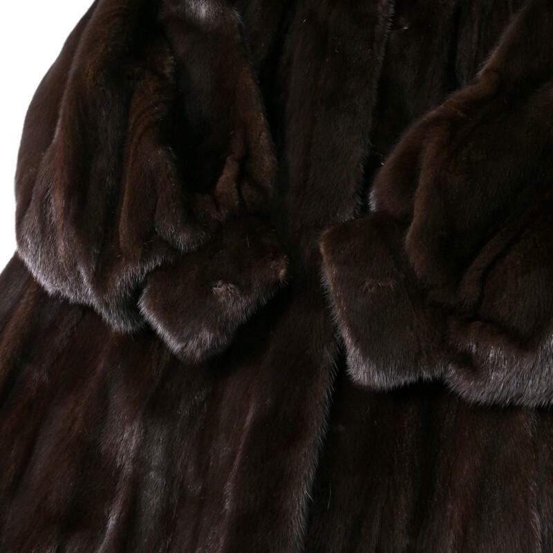 BLACKGLAMA ブラックグラマ ミンク MINK ファーロングコート 茶系