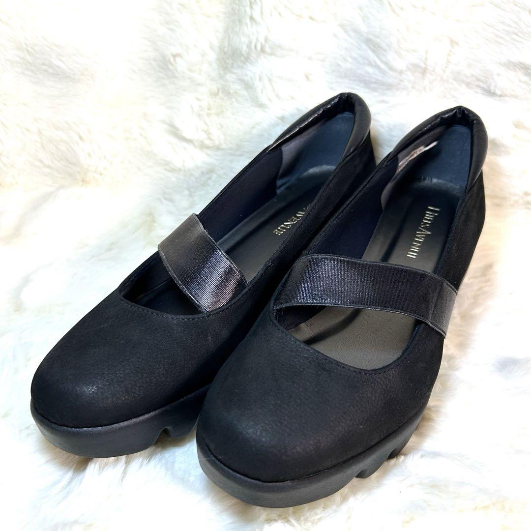 【HILLS AVENUE】　美品　ストラップ　黒　23 パンプス　綺麗　❤︎