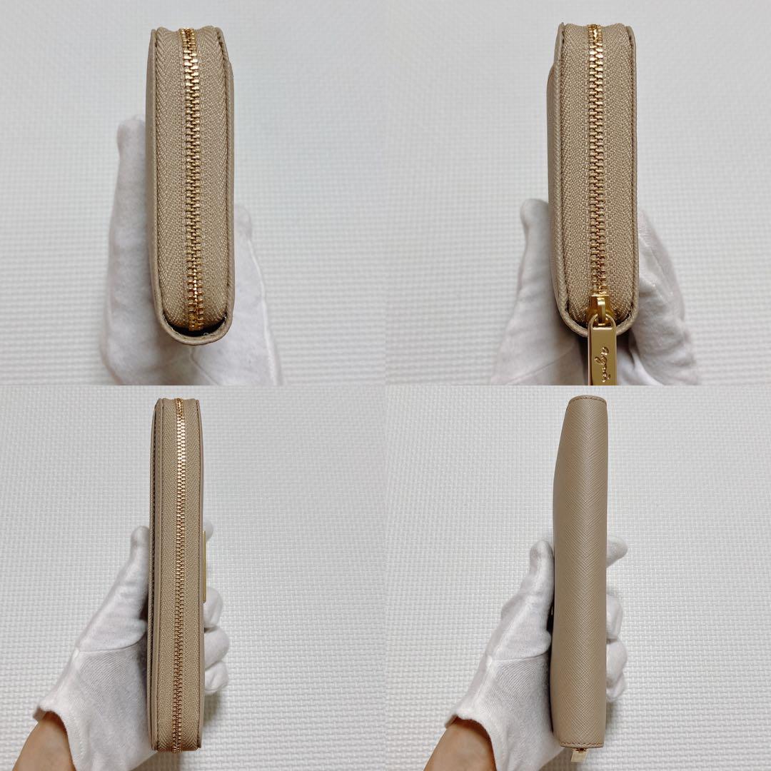20-60代からのファッション通販  未使用 レザーラウンドジップ長財布 アニエスベー b. agnes 小物