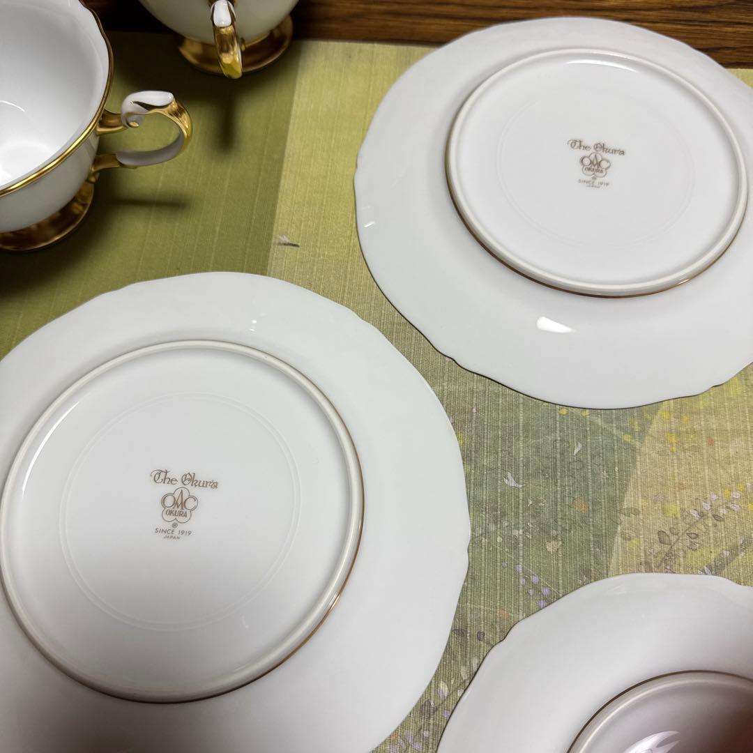 大倉陶園 ホワイトマスターピース トリオ2客セット - メルカリ