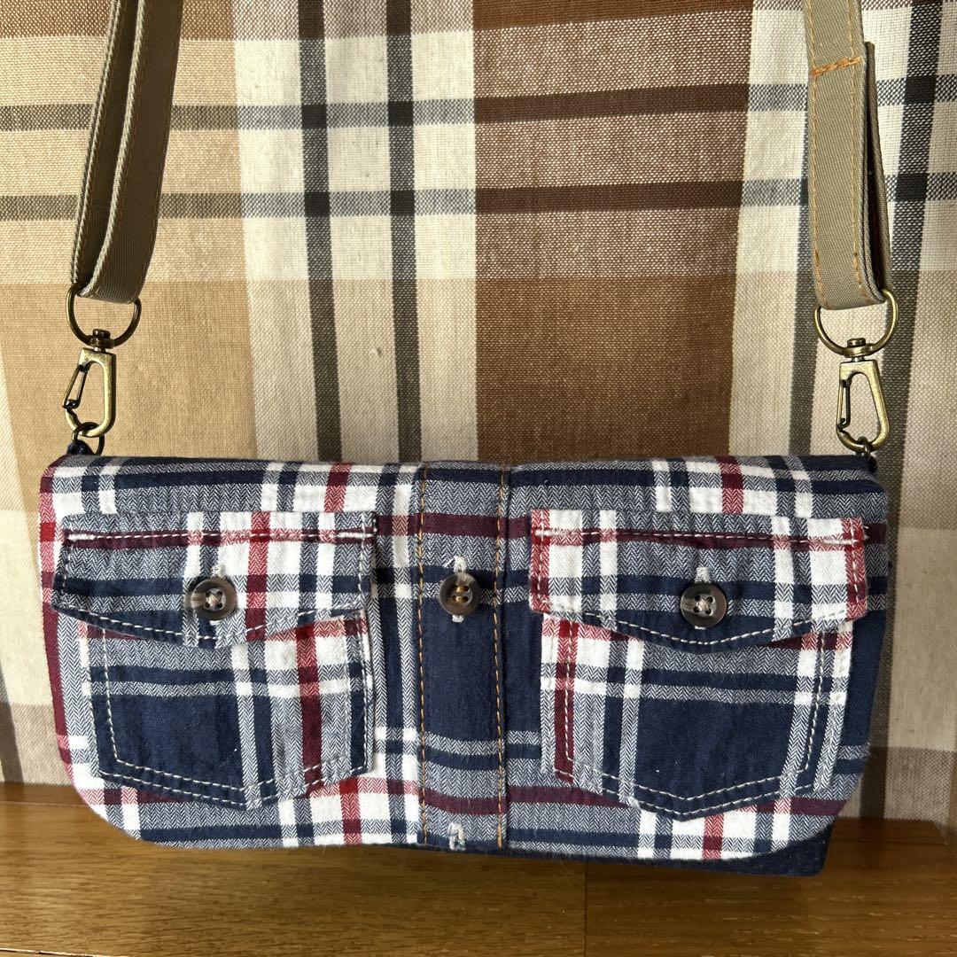 デニムリメイクお財布ショルダーハンドメイド