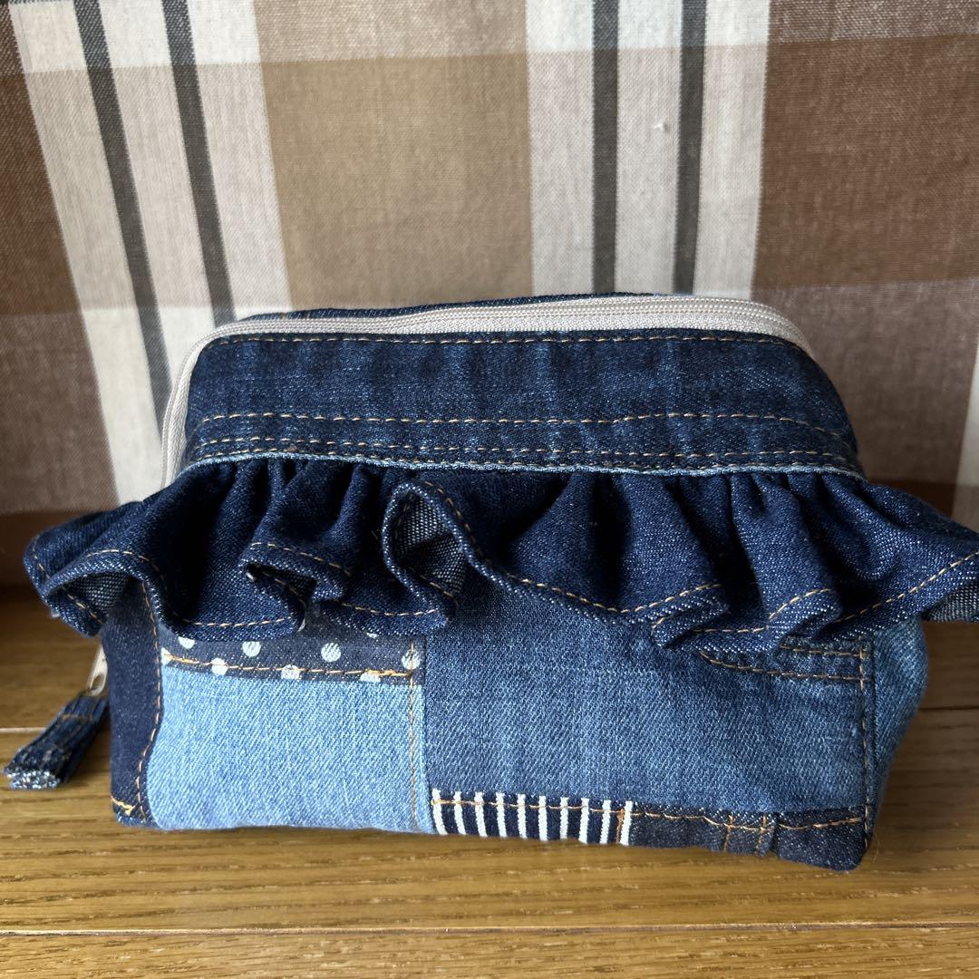デニムリメイクお財布ショルダーハンドメイド