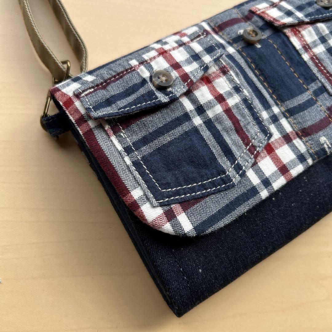 デニムリメイクお財布ショルダーハンドメイド