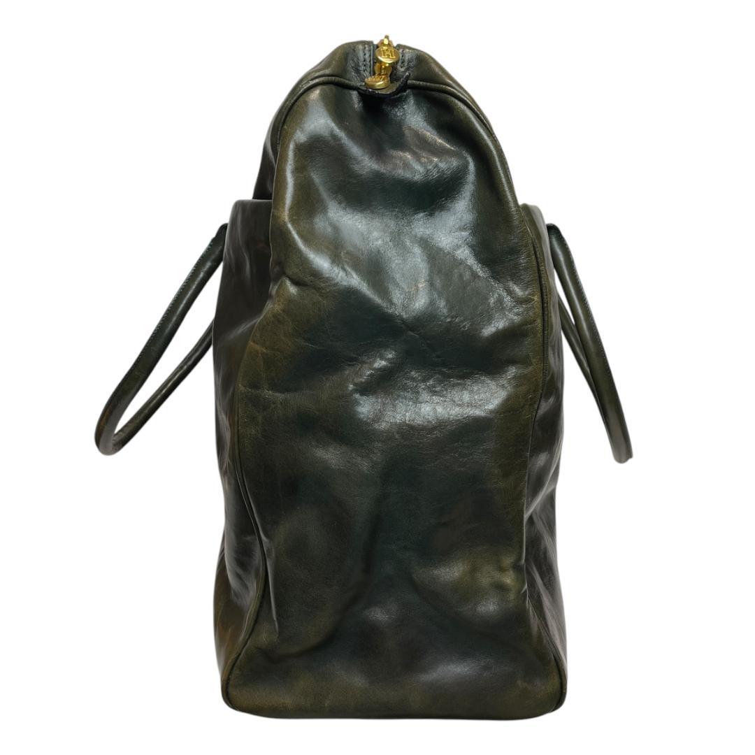 美品 HIROFU 2694 ボストンバッグ 特大 ヒロフ トラベルバッグ 本革