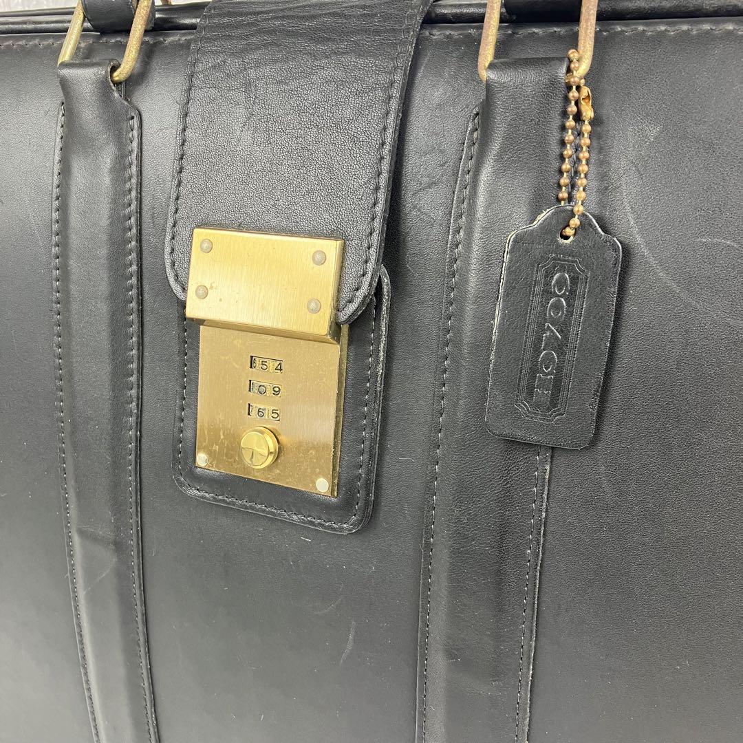 定価30万円×米国製×美品✨コーチ ダレスバッグ オールレザー 金具 ブラック 画像10