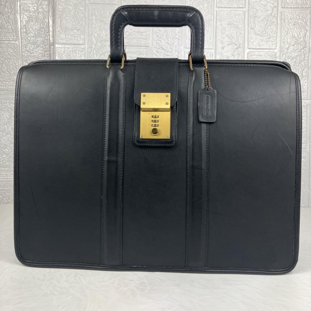 定価30万円×米国製×美品✨コーチ ダレスバッグ オールレザー 金具 ブラック 画像2