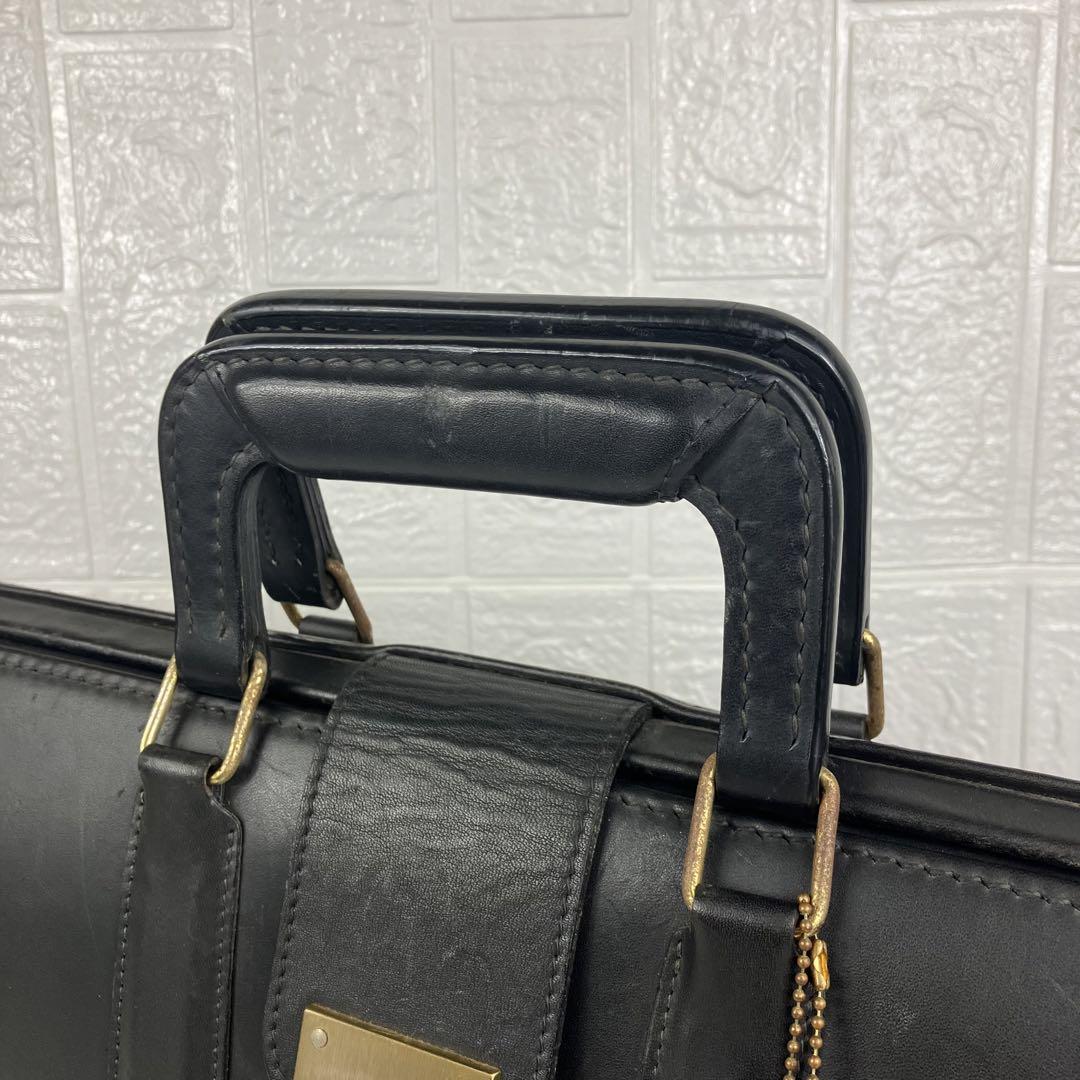 定価30万円×米国製×美品✨コーチ ダレスバッグ オールレザー 金具 ブラック 画像7