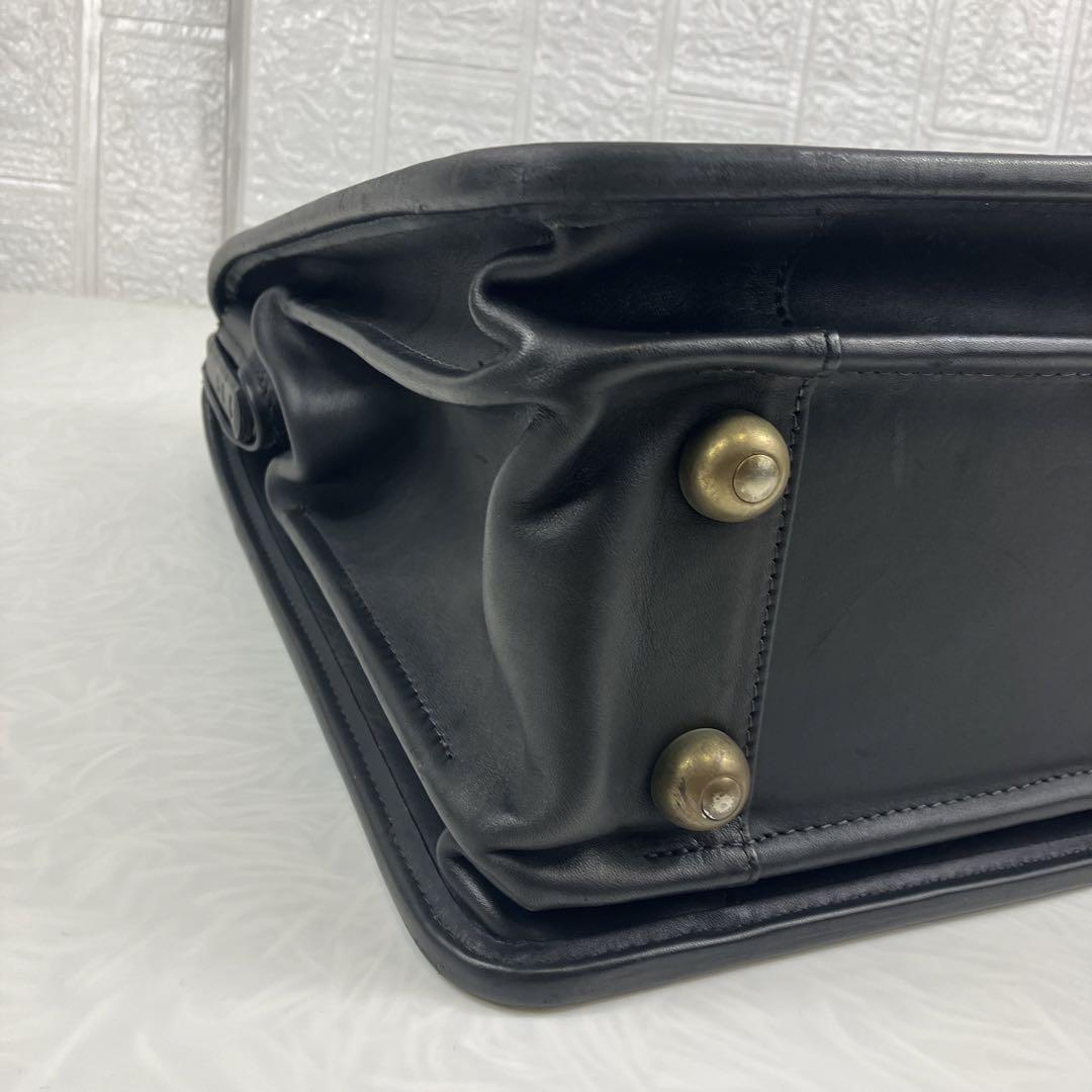 定価30万円×米国製×美品✨コーチ ダレスバッグ オールレザー 金具 ブラック 画像8