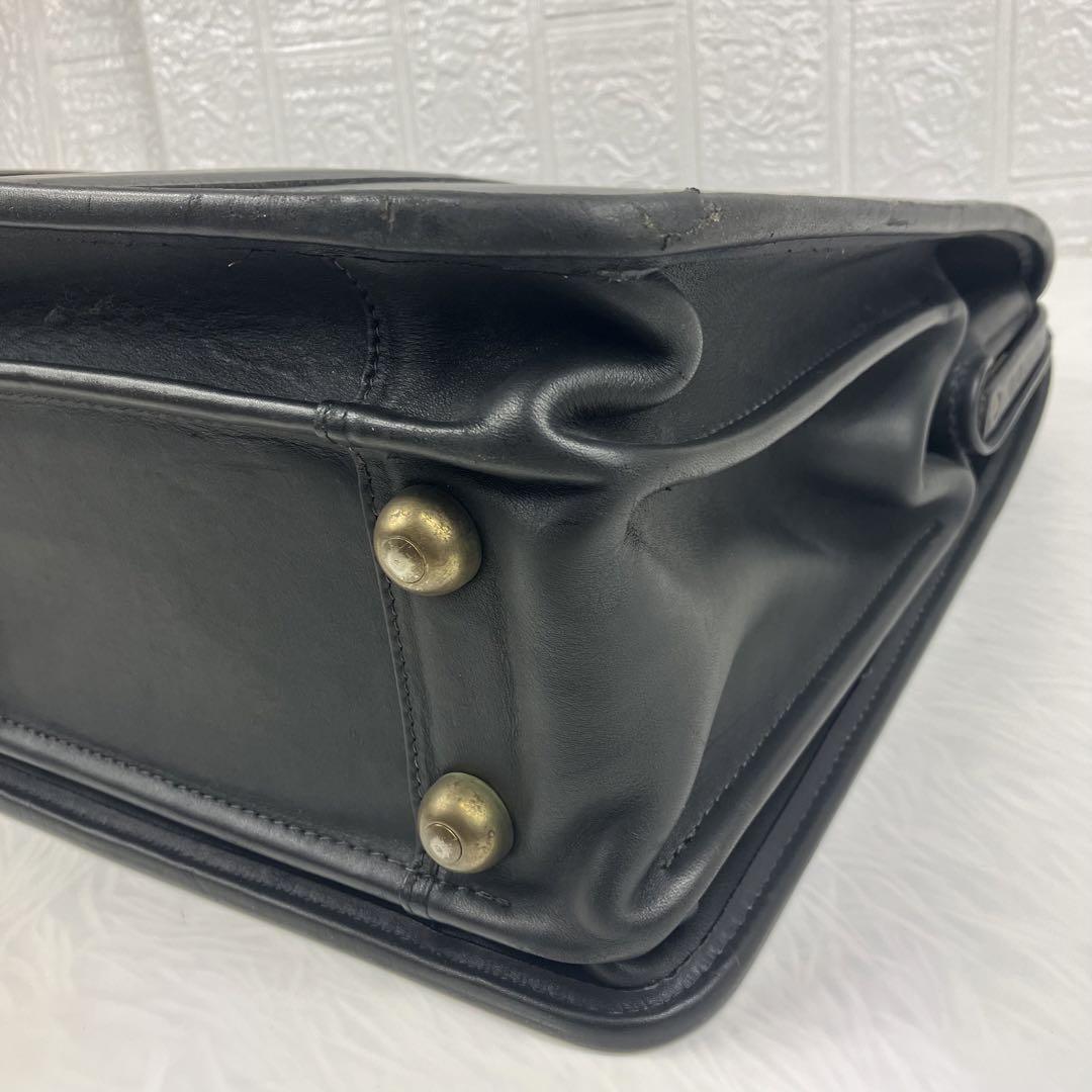 定価30万円×米国製×美品✨コーチ ダレスバッグ オールレザー 金具 ブラック 画像9
