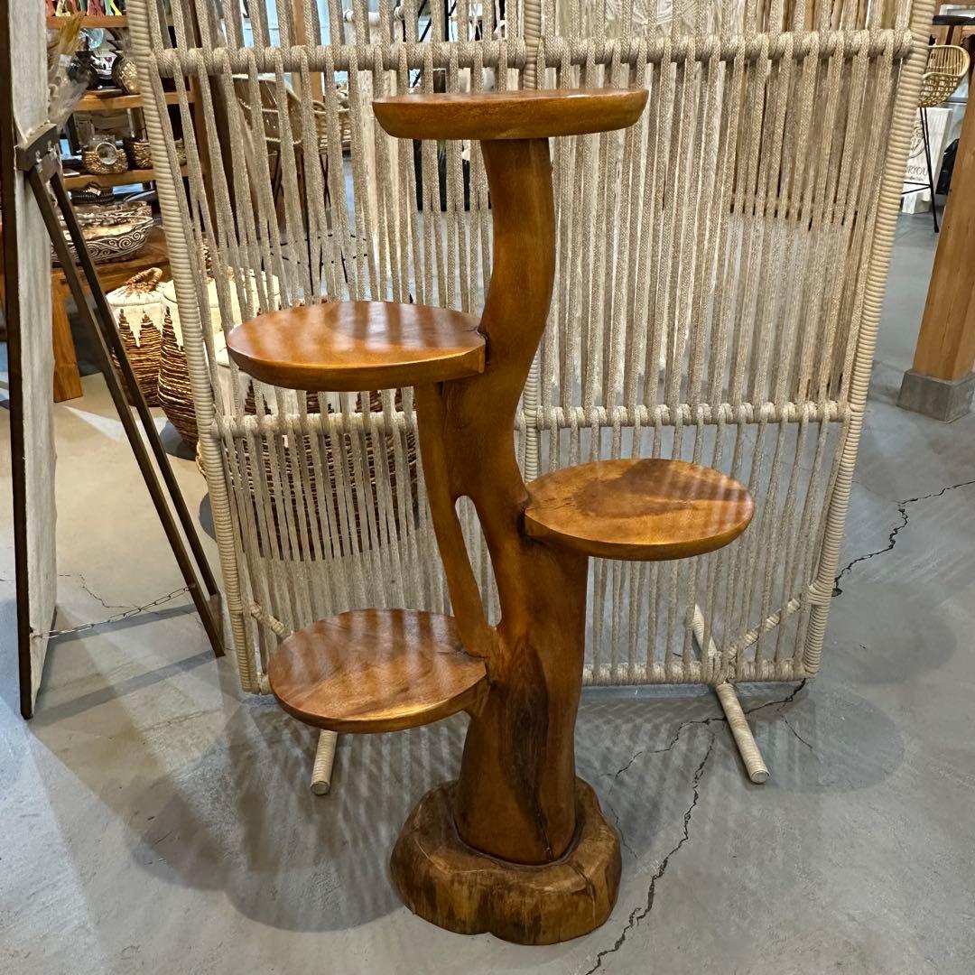 【訳あり】バリ島モンキーポッド無垢材飾り棚h100cm通常66,000円がなんと 【訳あり】バリ島モンキーポッド無垢材飾り棚h100cm通常66,000円がなんと