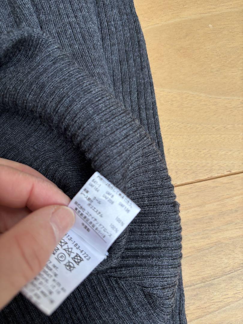 UNITED ARROWS 襟付き2ウェイニット グレー UNITED ARROWS 襟付き2ウェイニット グレー