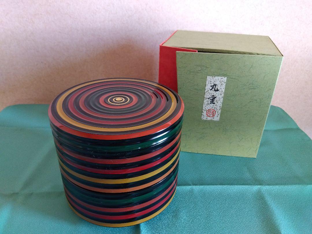 象彦　独楽　丸重箱 2段 値下げ☆象彦 独楽塗 丸二段重箱☆ - メルカリ