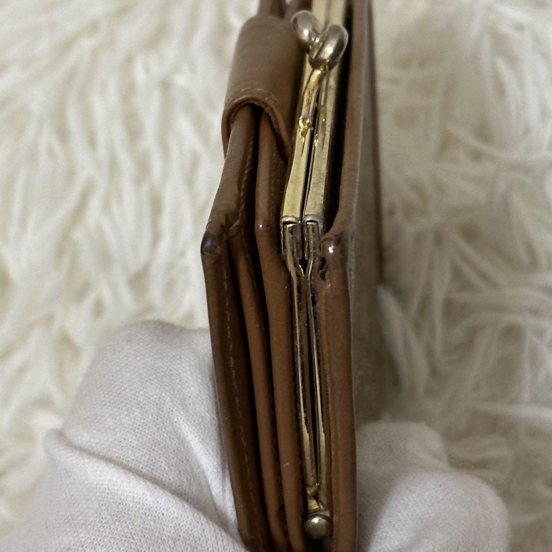 CELINE マカダム柄 トリオンフ がま口 二つ折り財布 キャンバス レザー