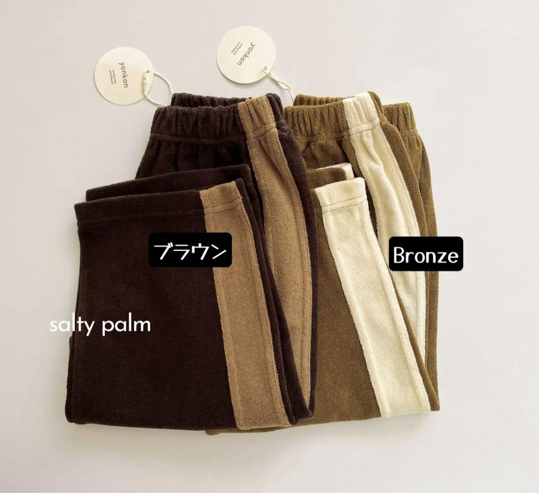 yonkon ヨンコン ラインパンツ XS brown