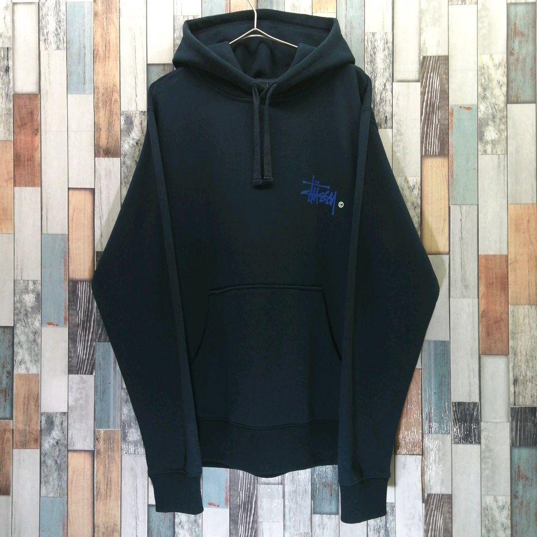 STUSSY　ステューシー　パーカー☆両面ロゴ　ブルーロゴ