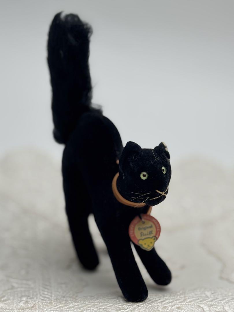 シュタイフ★Black Tom Cat★ブラックトムキャット/ベルベットの黒猫