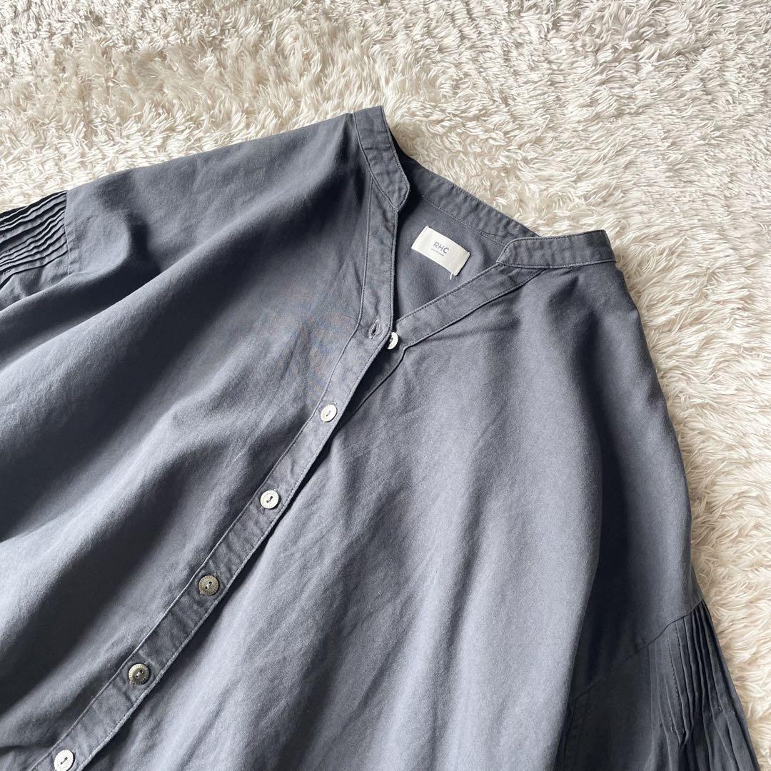 美品 ron herman バルーンスリーブギャザーブラウス XS グレー