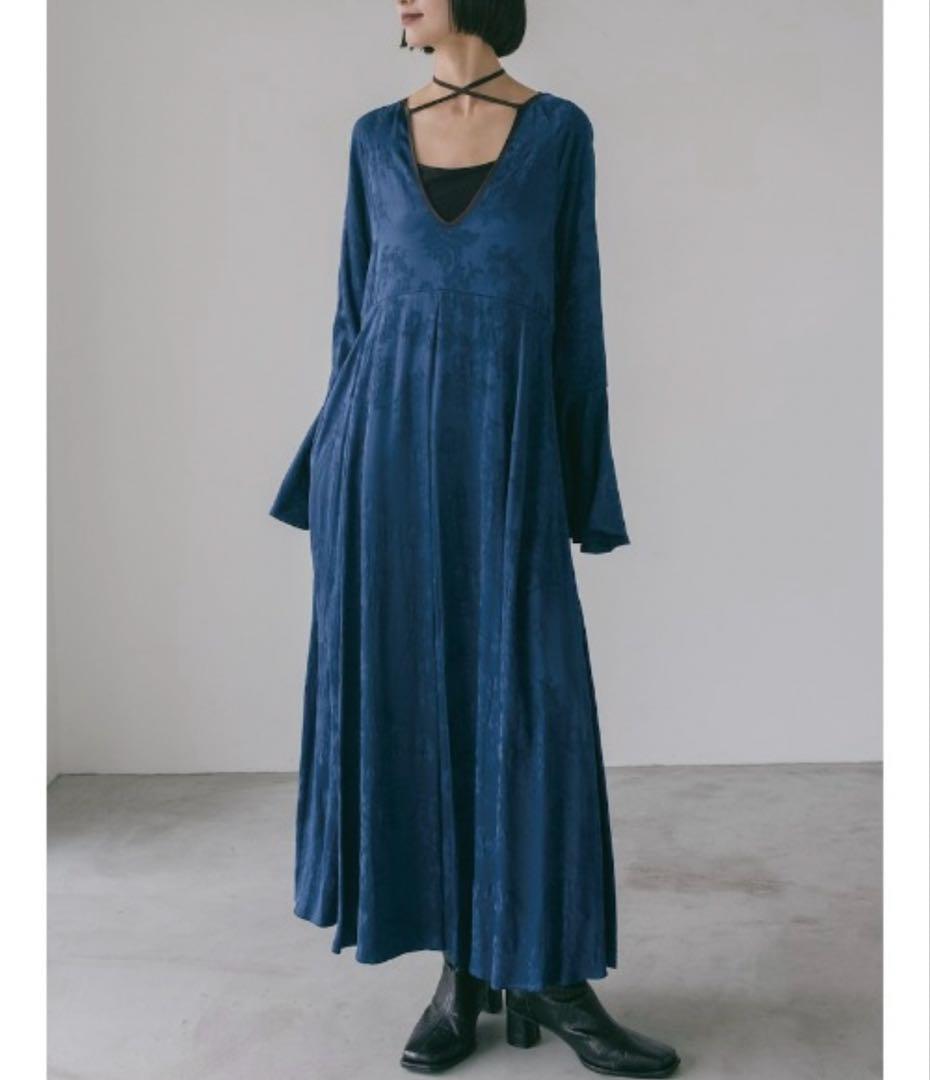 sahara marte フラワージャガードパイピングドレス
