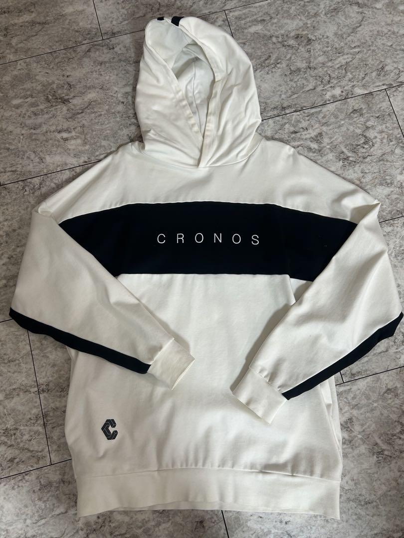 CRONOS フード付きパーカー 黒/白 CRONOS DOUBLE STRIPES ZIP HOODIE【BLACK×WHITE】 – クロノス