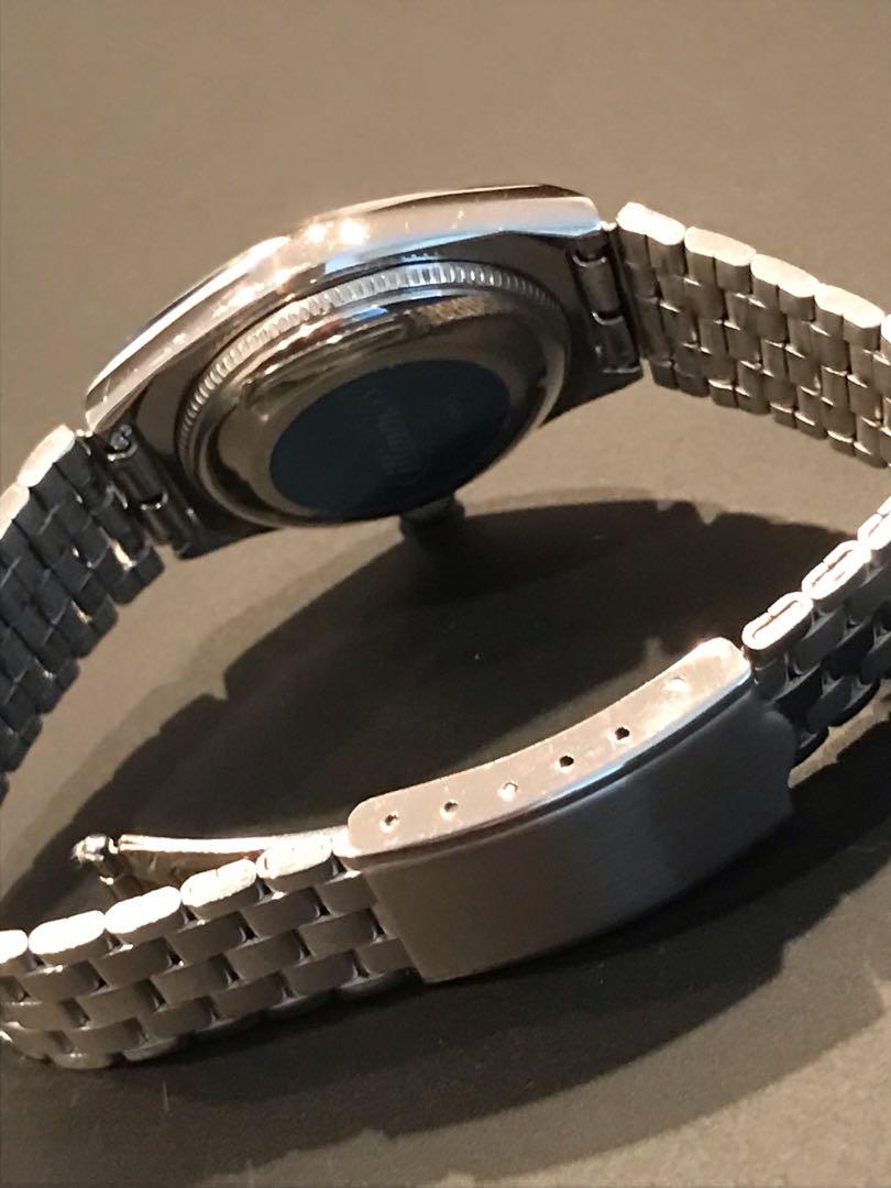 ★ OH済 ILLINOIS イリノイ バブルバック 32ｍｍ 自動巻 ★ イリノイ 自動巻き バブルバックタイプ 黒文字盤 - メルカリ