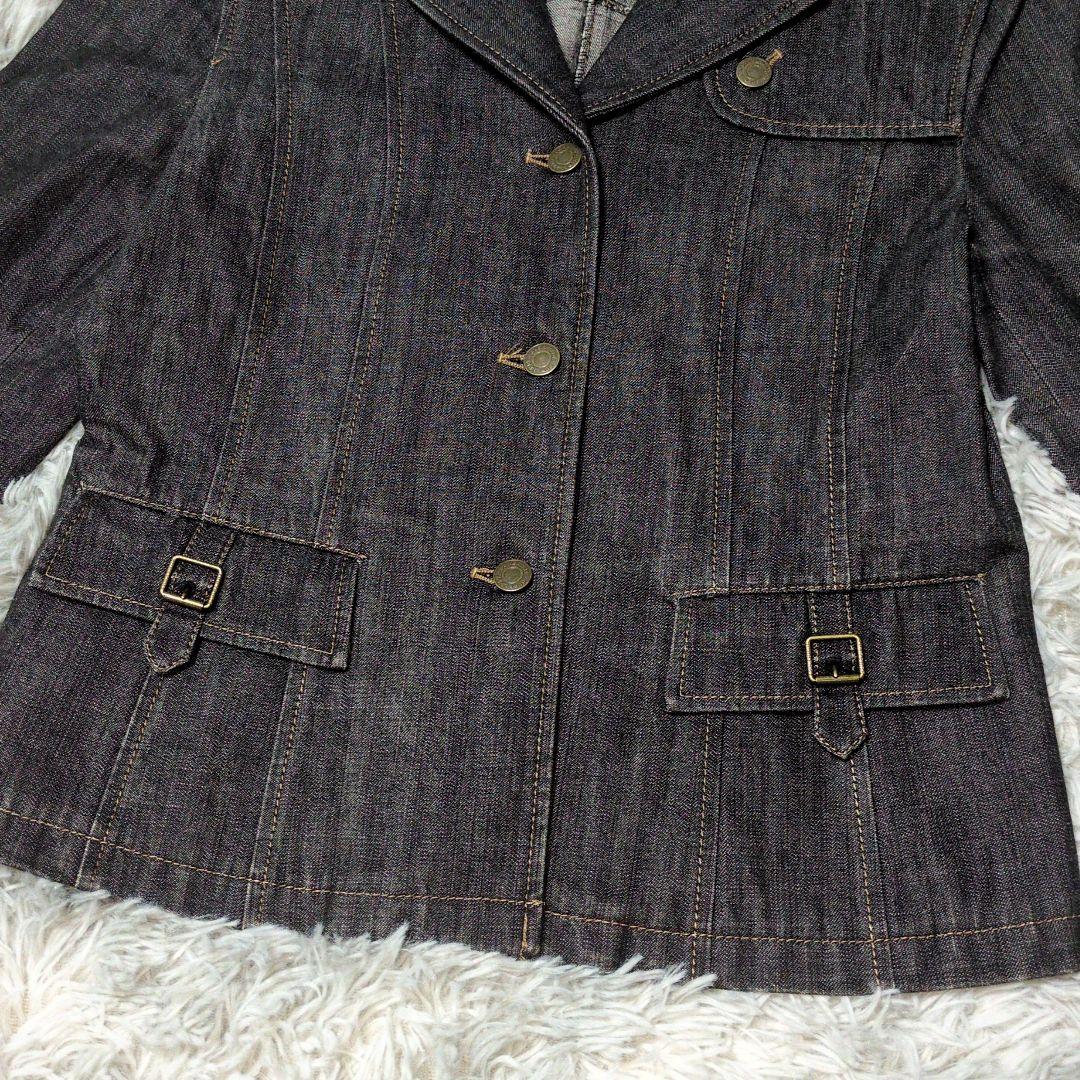 美品 BURBERRY LONDN ブラック デニム ジャケット カバーオール