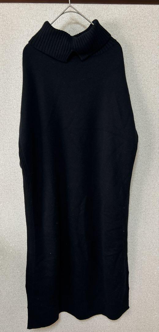 23区ウールカシミアタートルネックニットワンピース44