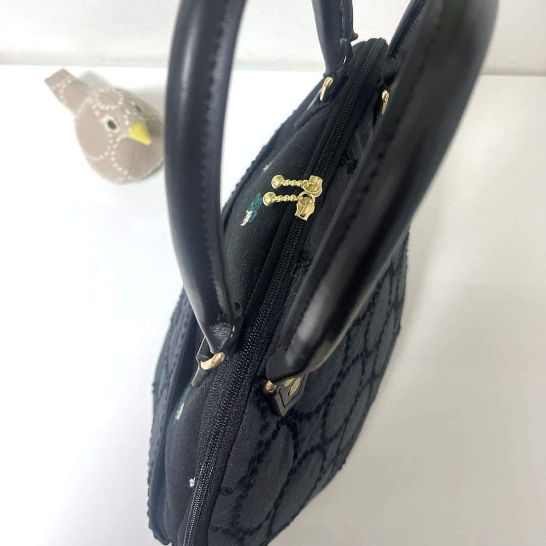 ミナペルホネン ハンドメイドバッグ 楕円底ファスナーバッグ