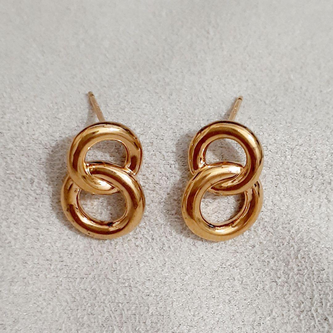 エテ ダブルサークル ピアス