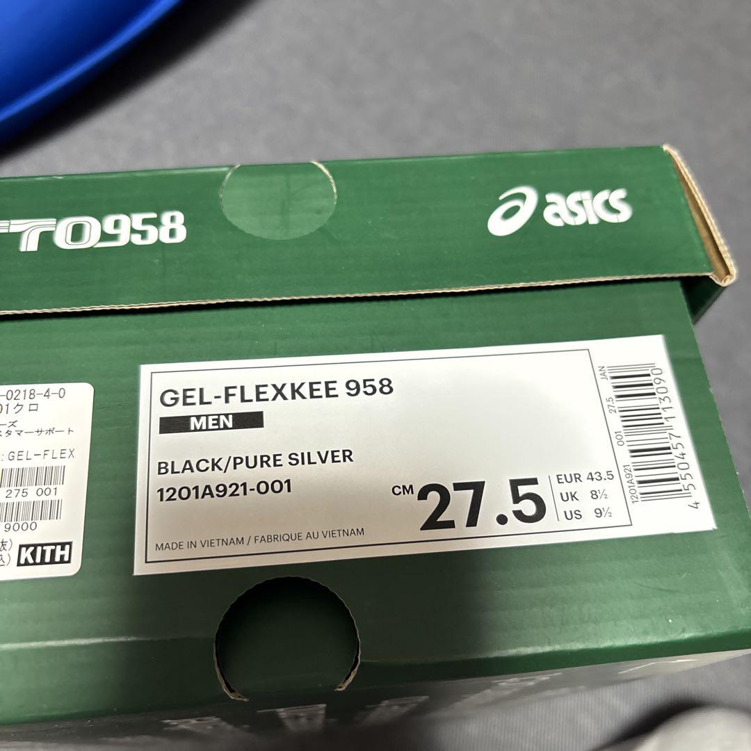 asics GEL-FLEXKEE 958 BLACK PURE SILVER