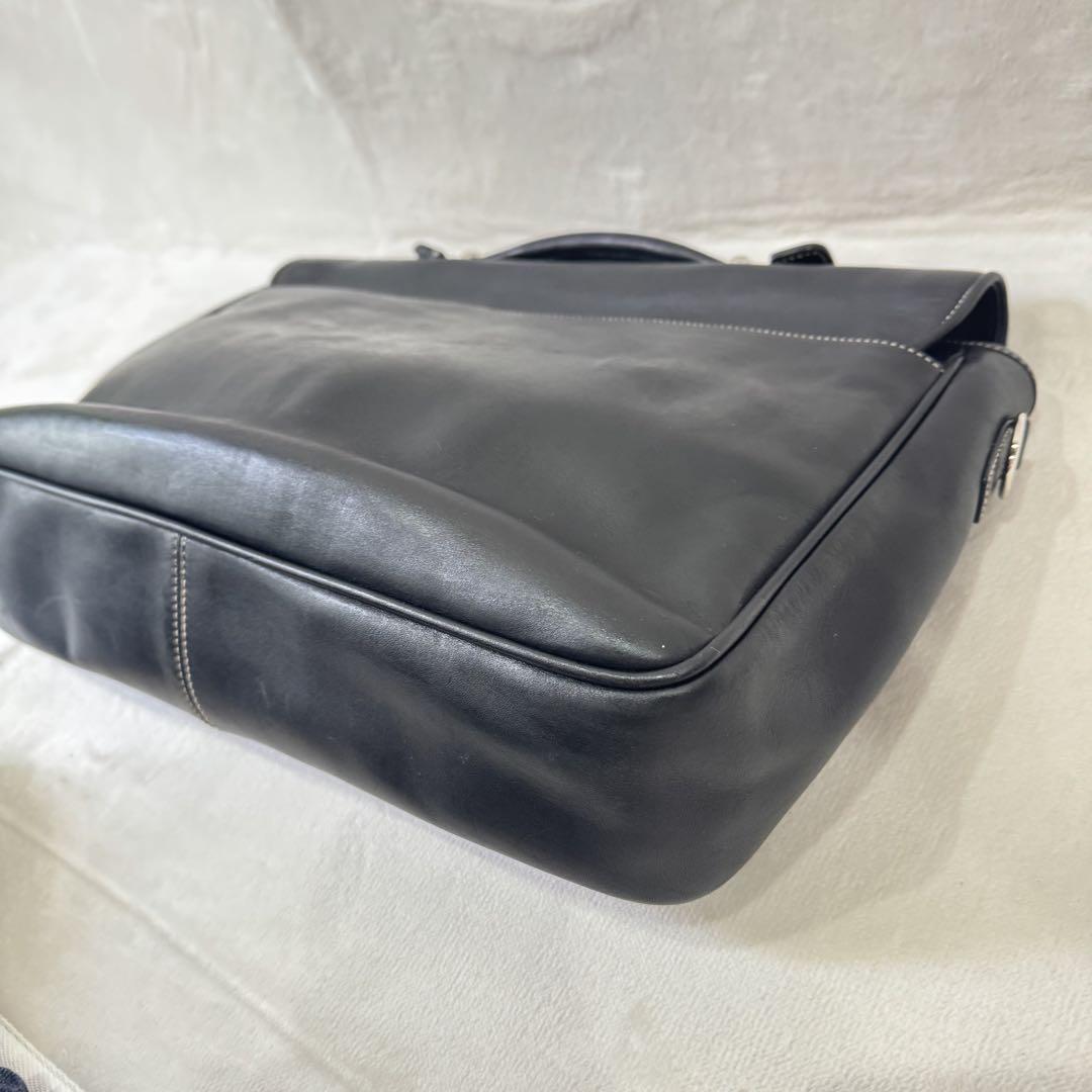 COACH コーチ ビジネスバッグ ブラック レザー