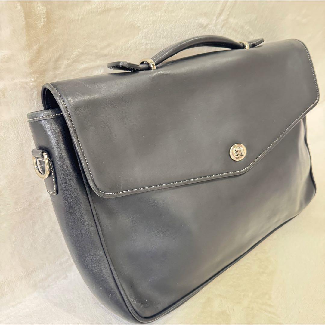 COACH コーチ ビジネスバッグ ブラック レザー