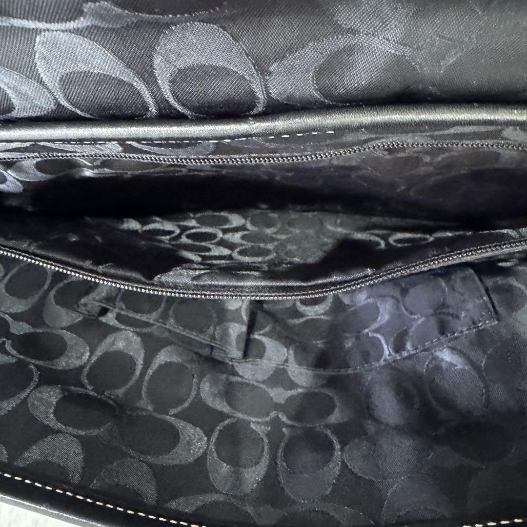 COACH コーチ ビジネスバッグ ブラック レザー