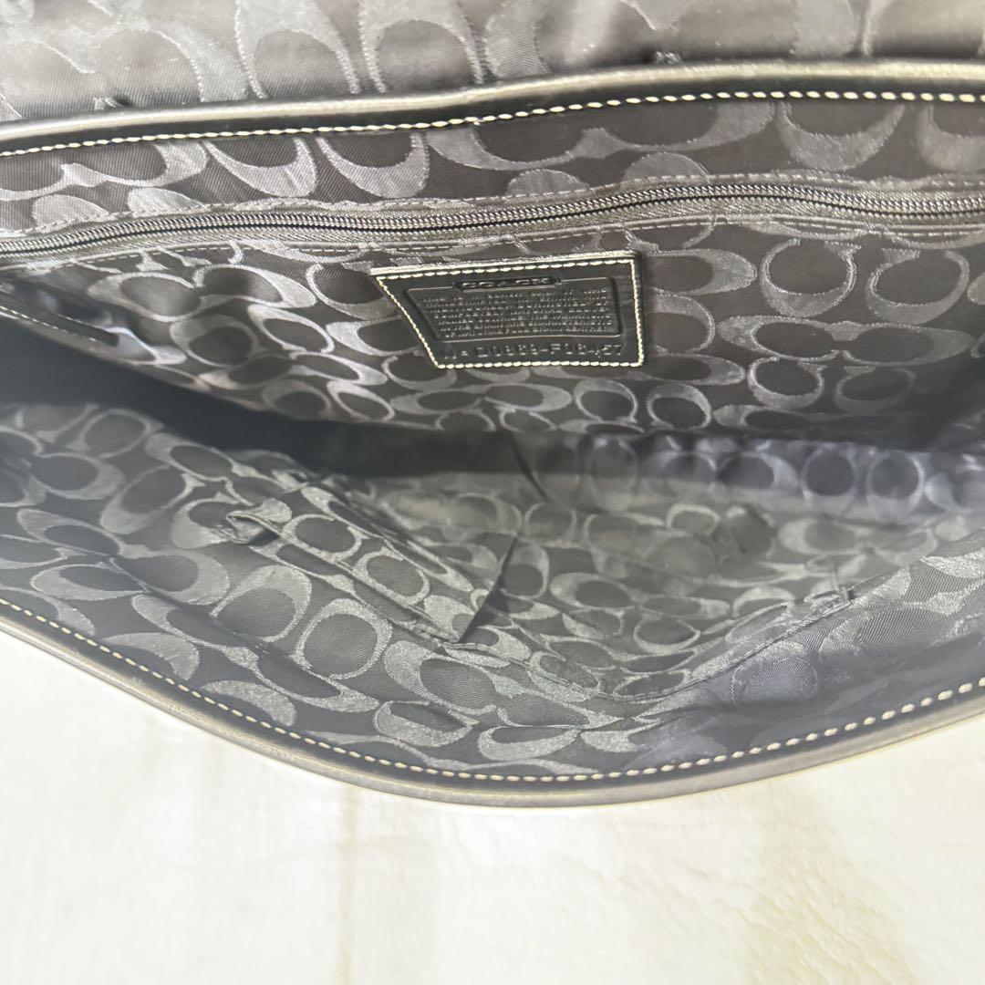 COACH コーチ ビジネスバッグ ブラック レザー
