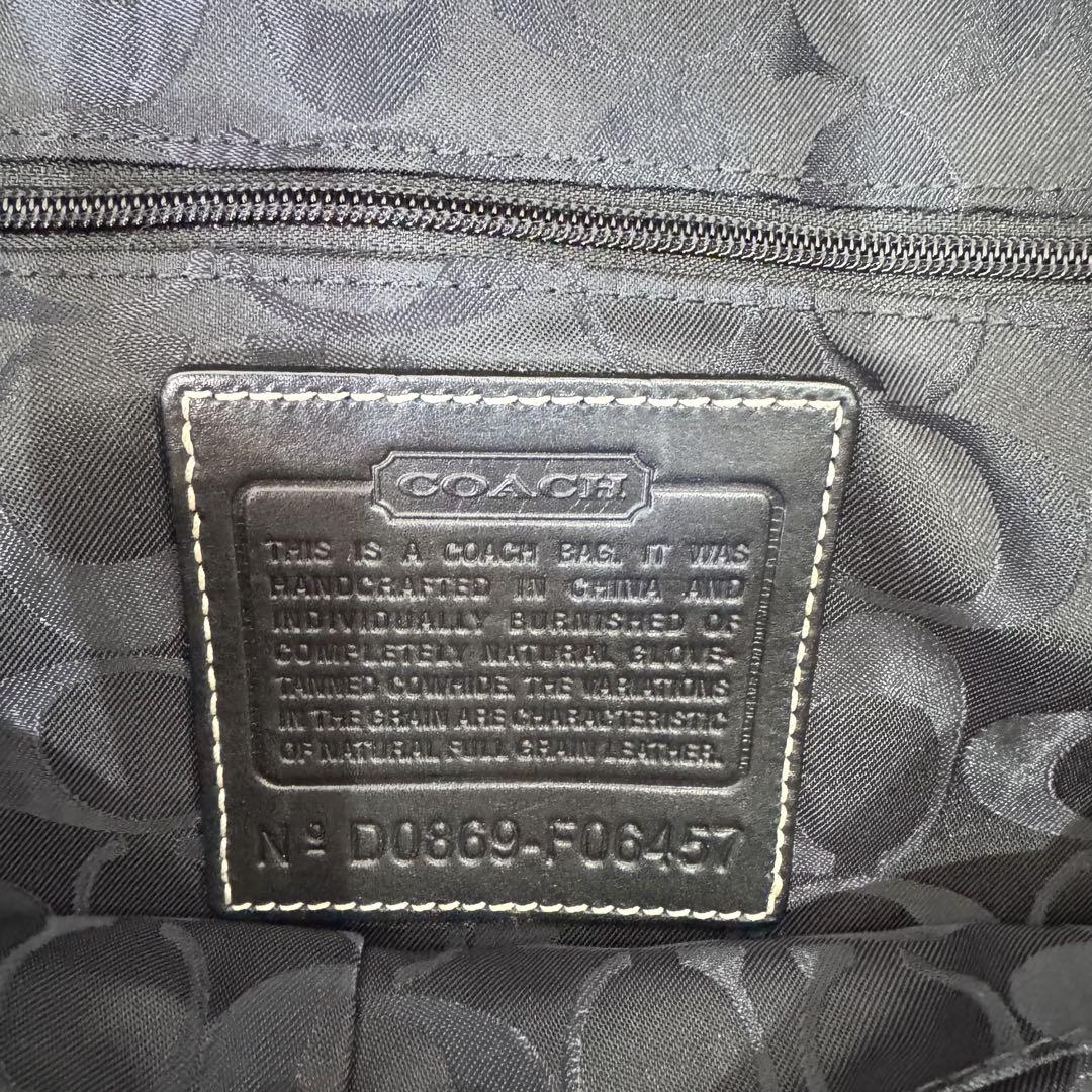 COACH コーチ ビジネスバッグ ブラック レザー