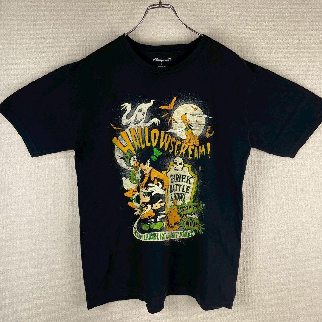 Z180【DISNEY STORE】半袖Tシャツ【メンズL】 ブラック
