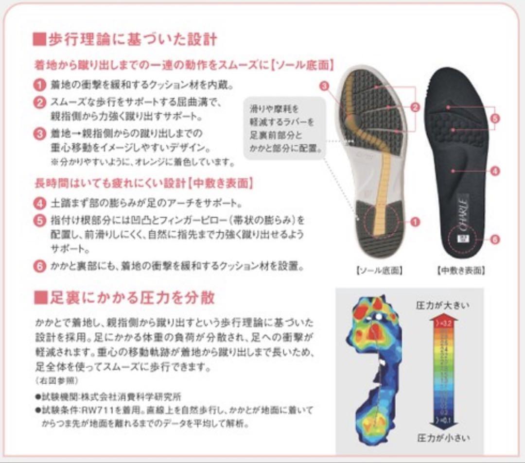シャルレ RW711 タウンシューズ 22.5cm 【新品】