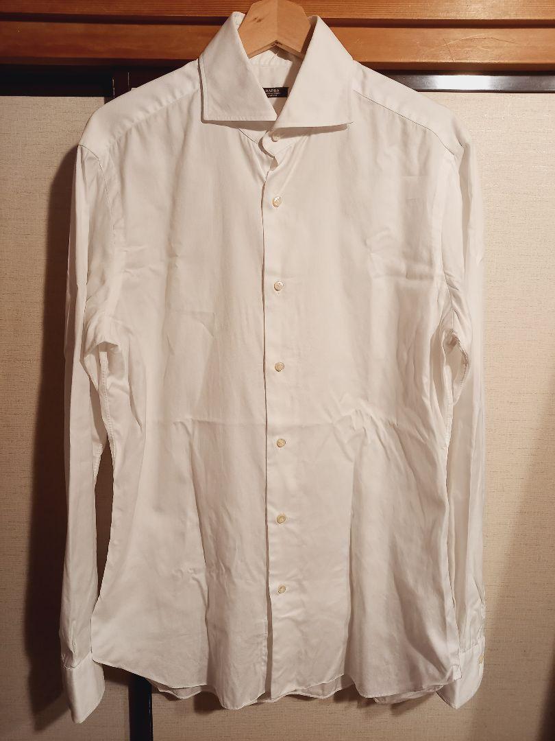 BARBA ホワイト ドレスシャツ 長袖　オックスフォード　サイズ４１